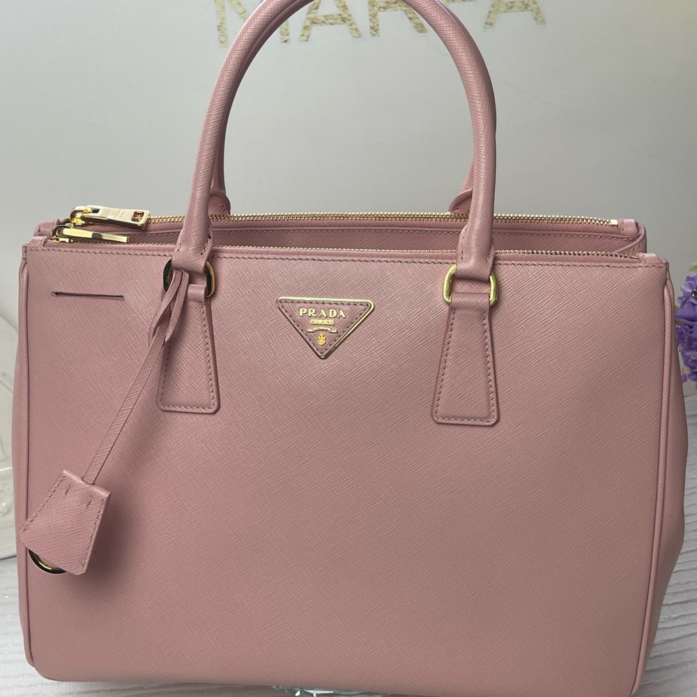 Prada Blush Pink Leather Saffiano Satchel